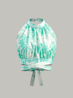 Şık Halter Yaka Sırt Dekolteli Düğmeli Etek Takımı