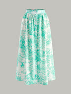 Şık Halter Yaka Sırt Dekolteli Düğmeli Etek Takımı