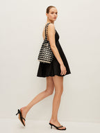 Şık Dokuma Boncuklu Tote Çanta ile Şık Taşıma