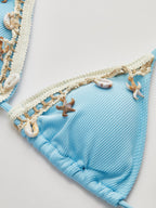 Küçüklik Takımlı Bikini Deniz Yengeci ve Kurdeleden Oluşan Pendentif Ile