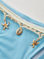 Küçüklik Takımlı Bikini Deniz Yengeci ve Kurdeleden Oluşan Pendentif Ile