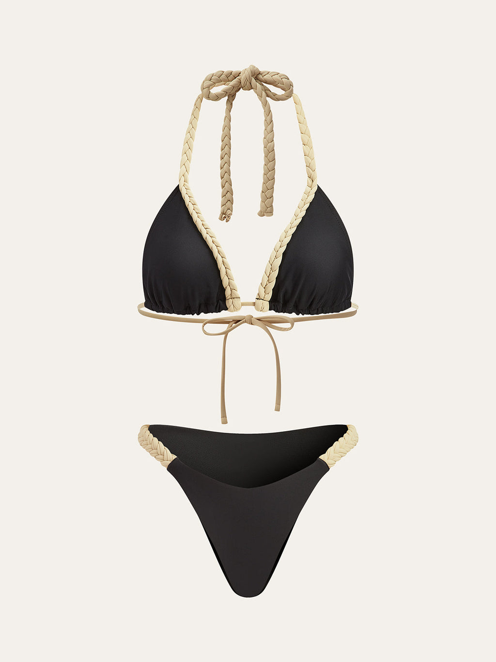 Şık Örgülü Askılı Bikinili Takım