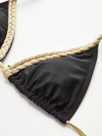 Şık Örgülü Askılı Bikinili Takım