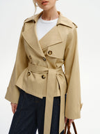 Kruvaze Kemerli Trençkot