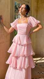 Lanelle Maxi Elbise - Pembe
