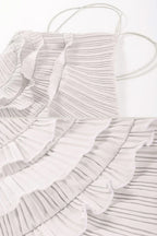 Fırfır Detaylı Halter Midi Elbise