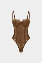 File Detaylı Korse Büstiyer Bodysuit