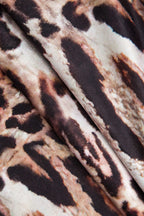 Leopar Desenli Uzun Kollu Bodycon Tulum