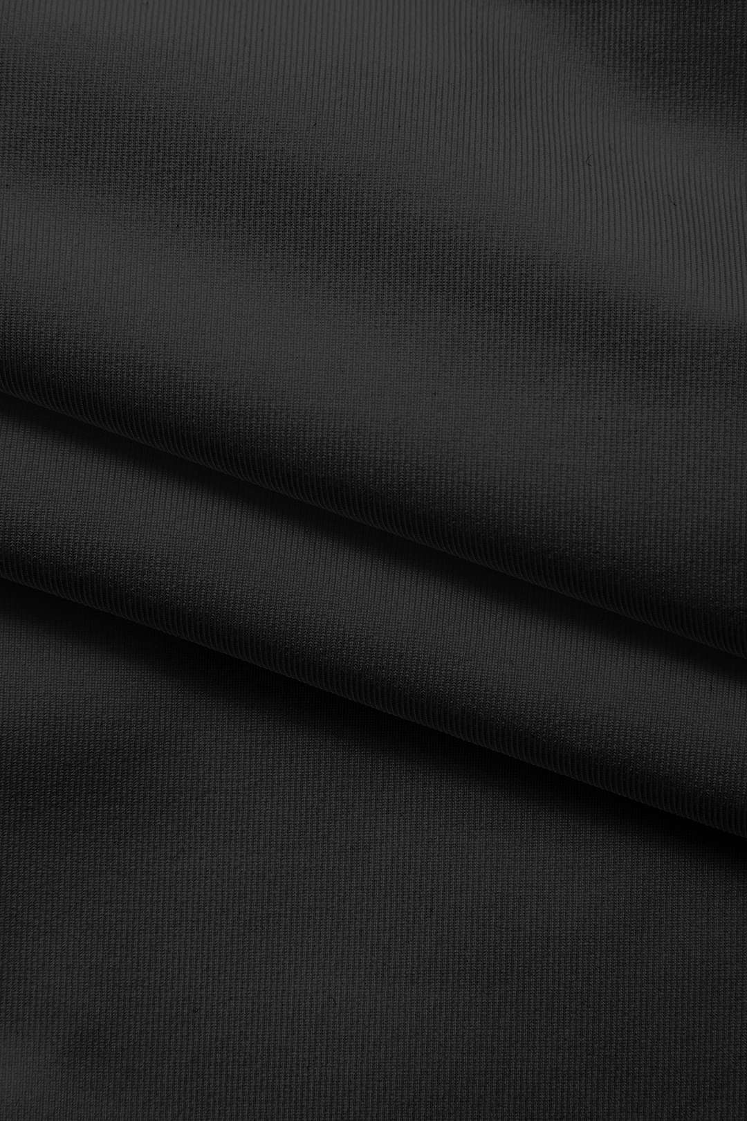 Düz Renk Derin V Yaka Bustiyer Bodysuit