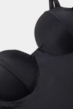 Düz Renk Bustiyer Askılı Bodysuit