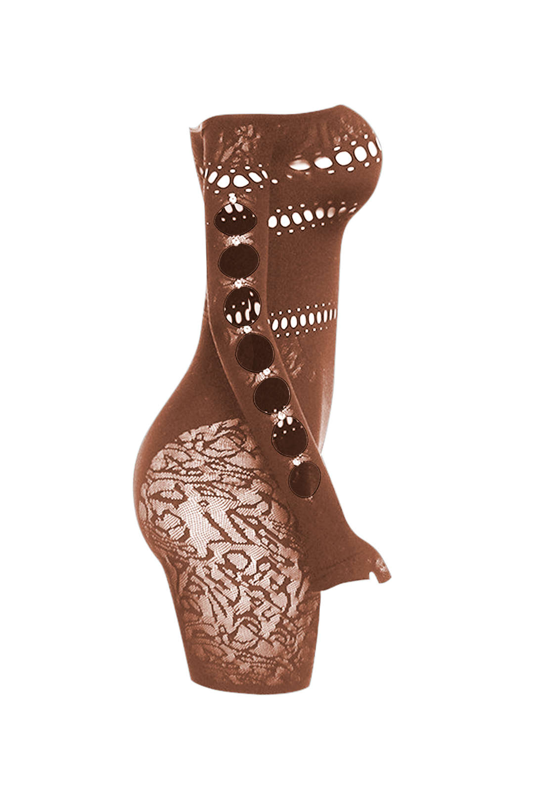 Tek Omuzlu Dantelli Tulum