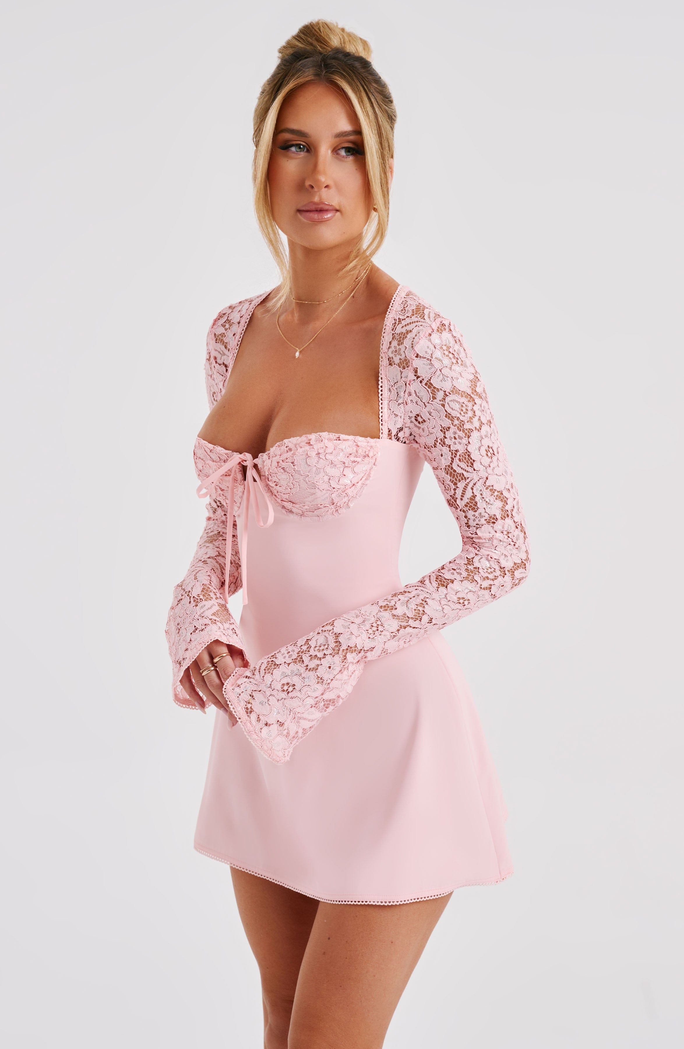 Jacinta Mini Elbise - Allık