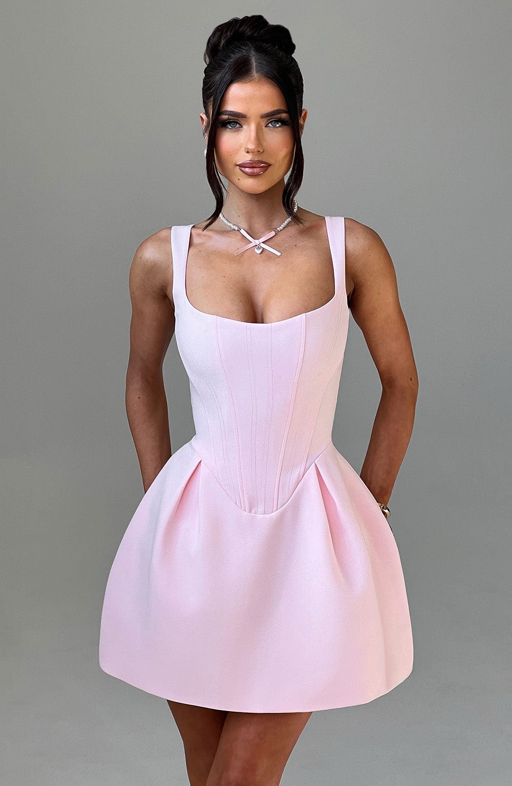 Janiyah Mini Elbise - Allık