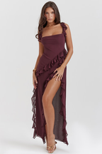 Ruffle Maxi Elbise
