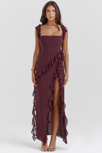 Ruffle Maxi Elbise