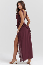 Ruffle Maxi Elbise