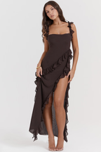 Ruffle Maxi Elbise